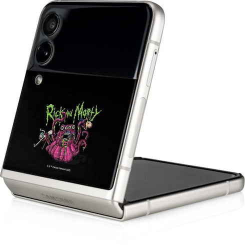 Adult Swim Rick and Morty Tentacle Attack Galaxy Z Flip3 5G Skin